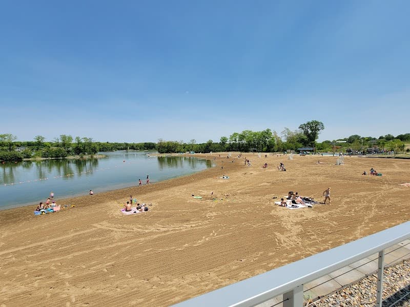 Geist Waterfront Park Beach splash pad