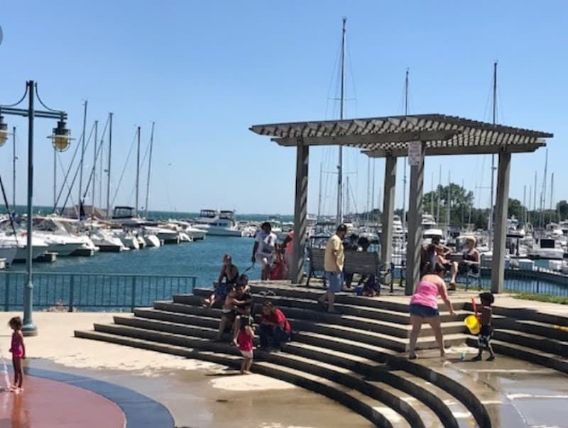 Kenosha Beach House on Simmons Island splash pad