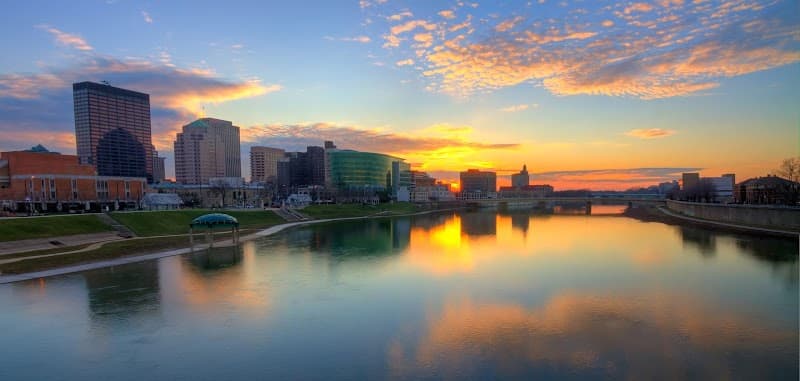 RiverScape MetroPark Interactive Fountains in Dayton, Ohio