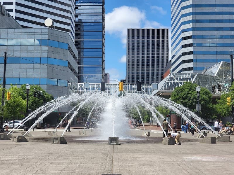 Salmon Springs Fountain at Waterfront Park splash pad