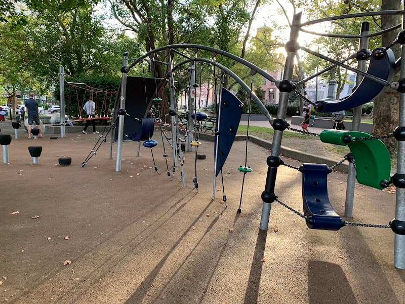 Stevens Park Sprinkler Park in Hoboken, New Jersey