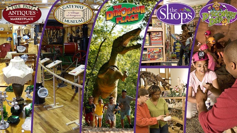 The Dinosaur Place at Nature's Art Village Splash Pad in Oakdale, Connecticut
