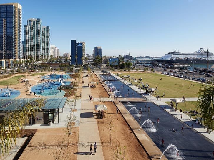 Waterfront Park Splash Pad in San Diego, California
